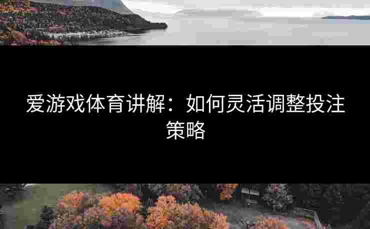 爱游戏体育讲解：如何灵活调整投注策略