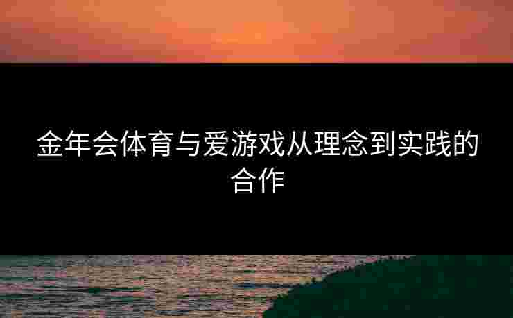 金年会体育与爱游戏从理念到实践的合作