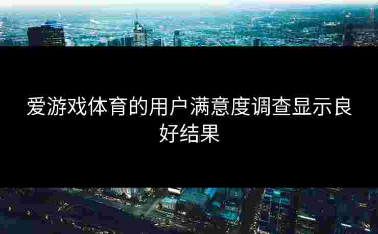 爱游戏体育的用户满意度调查显示良好结果 爱游戏体育的用户满意度调查显示良好结果