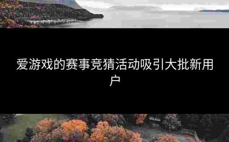 爱游戏的赛事竞猜活动吸引大批新用户