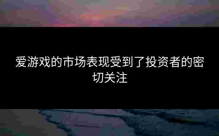 爱游戏的市场表现受到了投资者的密切关注