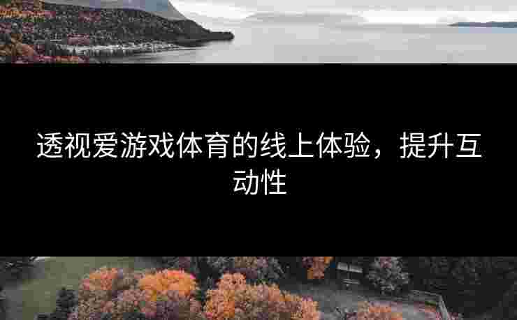 透视爱游戏体育的线上体验，提升互动性